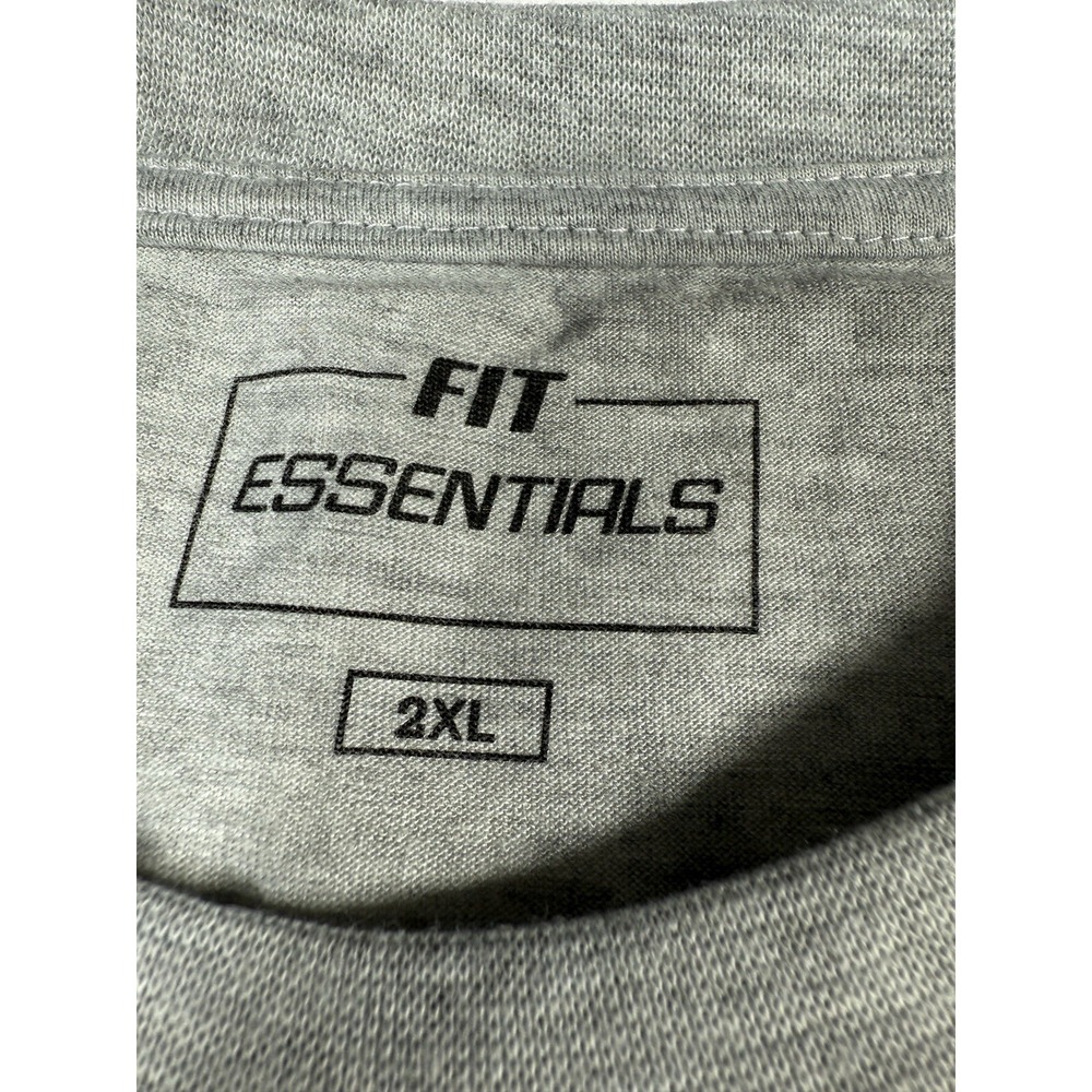Essentials Fit Men T-shirt Crew Neck Short Sleeve ‎ T-Shirt  Sport Casual Sz 2XL - Picture 5 of 7